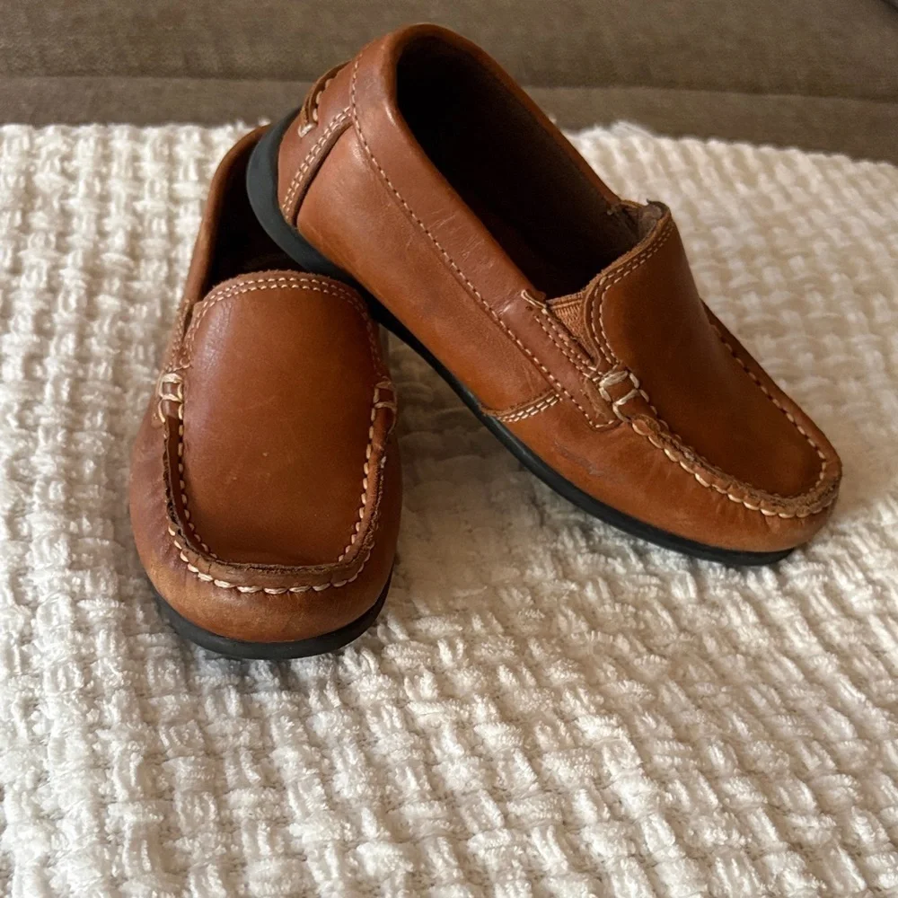 Florsheim Kids' Jasper Jr Venetian Loafers Brown/Tan Leather Gently Loved 11 1/2